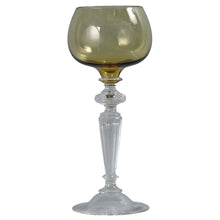 Load image into Gallery viewer, Wine Glass Hand Blown with a Green Bowl, Stem, English, c.1895