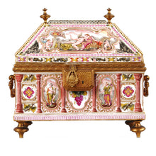 Load image into Gallery viewer, Capodimonte Porcelain Treasure Chest, Italy, c.1900