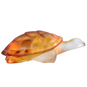 Lalique Turtle in Amber, Signed. France, c.2000