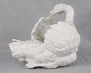 Porcelain Swan Jardiniere, France, c.1860