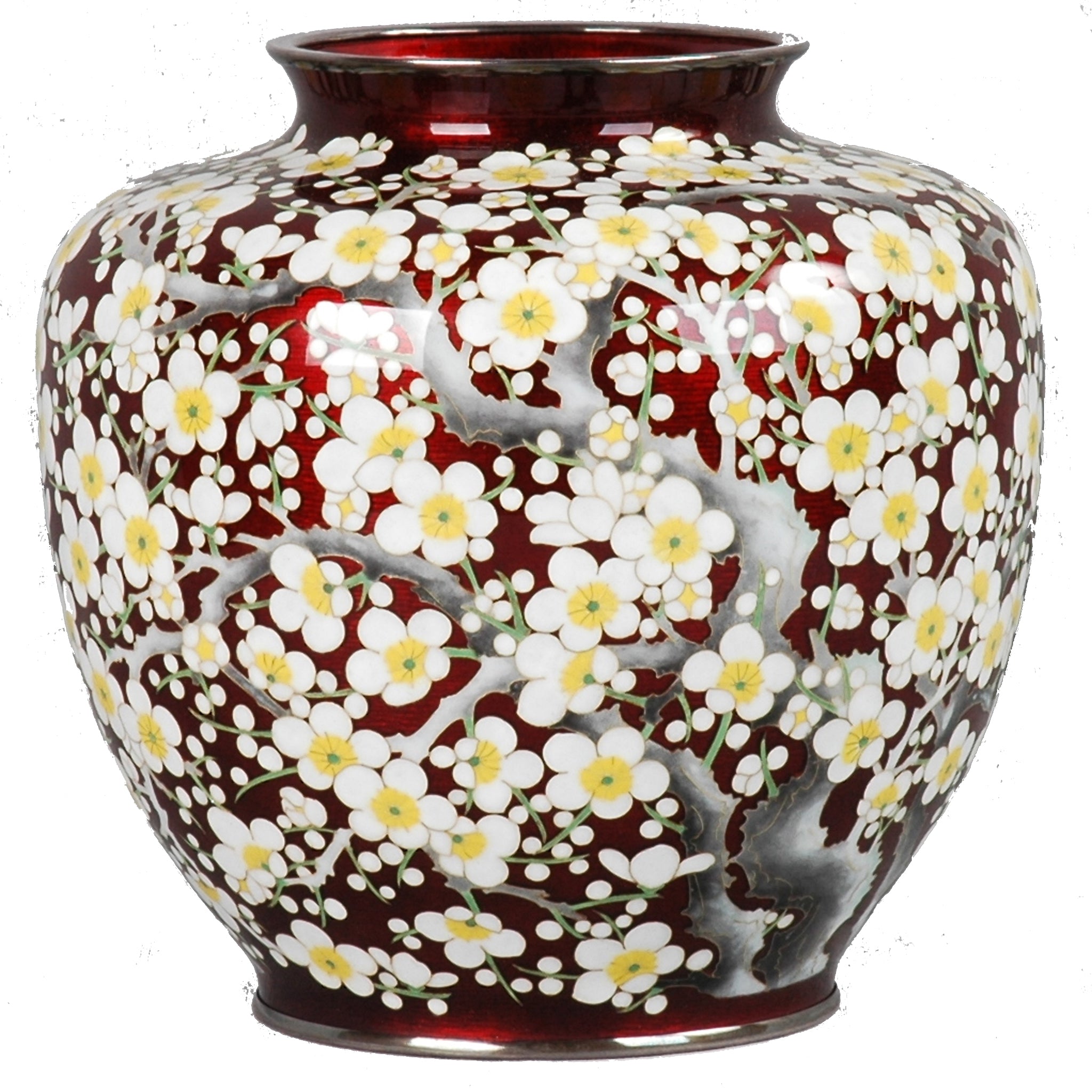 Cloisonné on Silver vase, signed Ando Jubei, Japan, c.1900