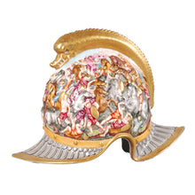 Load image into Gallery viewer, Capo di Monte Porcelain Helmet, signed, no damage or repair.  Italy, c.1880