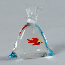 Load image into Gallery viewer, Murano Glass Goldfish in a Bag. Italy, c.1998
