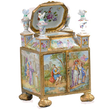 Load image into Gallery viewer, Viennese enamel miniature cabinet, Austria, c.1860