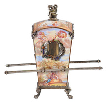 Load image into Gallery viewer, Viennese Enamel Perfume Bottle Sedan Chair, Austria, c.1866