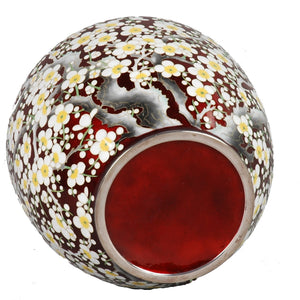 Cloisonné on Silver vase, signed Ando Jubei, Japan, c.1900