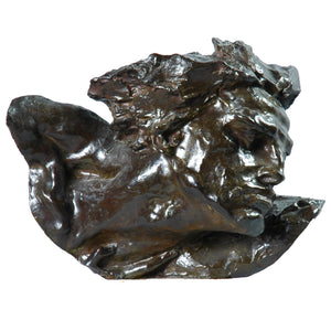 “Le Rhône” Bronze sculpture bust of a man’s head, France, Art Deco. Signed André C. Vermare, c.1910
