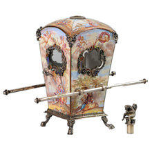 Load image into Gallery viewer, Viennese Enamel Perfume Bottle Sedan Chair, Austria, c.1866