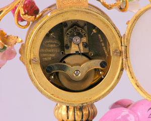 Pink Porcelain Elephant Clock, China, c.1925