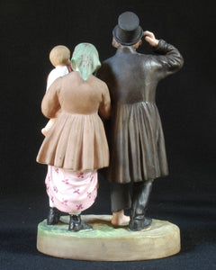 Gardner biscuit porcelain figure group 'The Drunken Husband' Russia, c.1890