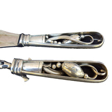 Load image into Gallery viewer, Georg Jensen Blossom Sterling Silver Carving Set. Denmark, c.1925