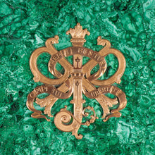 Load image into Gallery viewer, Tiffany Chrysanthemum Vermeil for 12 in Malachite Chest