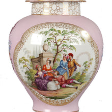 Load image into Gallery viewer, Augustus Rex Porcelain Ginger Jar by Helena Wolfsohn of Dresden Germany.  c. 1880