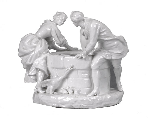 Meissen Porcelain Blanc de Chine Lovers at the Well