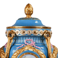 Load image into Gallery viewer, Pair of Sèvres style Covered Urns, France, c.1850