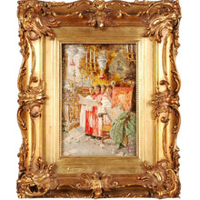 Load image into Gallery viewer, Oil Painting on panel by Antonio Rivas, Spain, c.1870