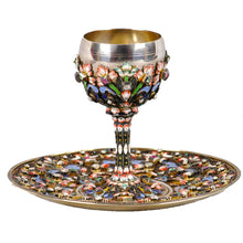 Load image into Gallery viewer, Russian Enamel Silver Cup Saucer