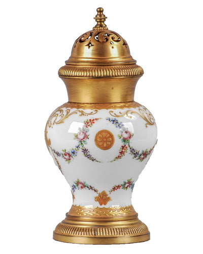Antique Sèvres porcelain and ormolu incense burner, France