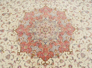 Rare and Large Tabriz Palace Size Oriental Rug-Part Silk