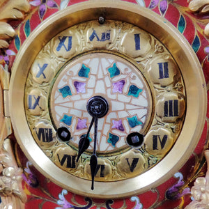 Tiffany Champlevé mantle or bracket clock. Circa 1900