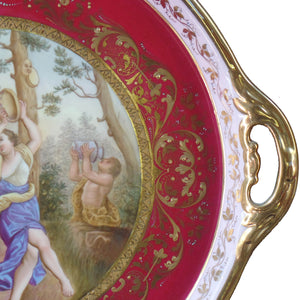 Royal Vienna Porcelain Tray, signed and marked, Austria, c.1880