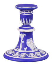 Load image into Gallery viewer, Antique Wedgwood Candlestick in the Dark Blue Jasperware